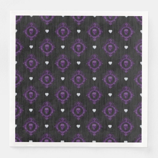 ゴシック風パープルハロウィーンスカル (正面)