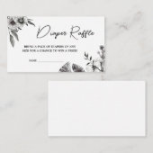 ゴシック風ベビーシャワーおむつラッフル エンクロージャーカード (正面/裏面)