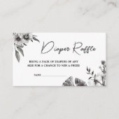 ゴシック風ベビーシャワーおむつラッフル エンクロージャーカード (正面)