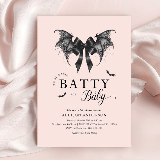 ゴシック風ベビーシャワーハロウィーン招待状 招待状