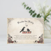 ゴシック風ベビーシャワーベビーブラックRavenブックスベビー エンクロージャーカード (スタンド正面)