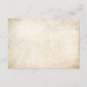 ゴシック風ベビーシャワーベビーブラックRavenブックスベビー エンクロージャーカード (裏面)