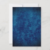 ゴシック風格 | アクアマリンブルーボウダークムーディーズ 招待状 (裏面)