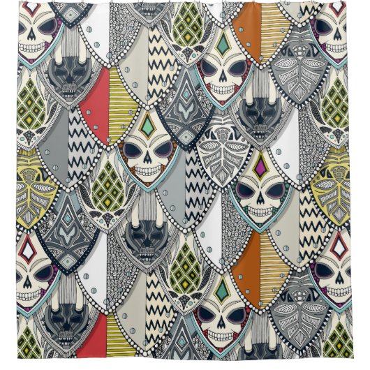 ゴシック風盾 シャワーカーテン (正面)