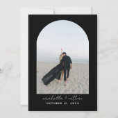 ゴシック風 保存日付, 黒の保存日付 結婚式 招待状 (裏面)