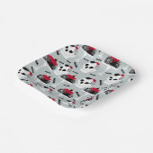 ゴシック骨格スカルパーティーケーキこうもりクモ ペーパープレート (傾斜あり)