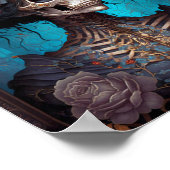 ゴシック骨格スカル女性ゴシック ポスター (角)