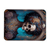 ゴシック骨格スカル女性ゴシック マグネット (横)