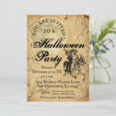 ゴシック骨格ハローウィンパーティ 招待状 (スタンド正面)