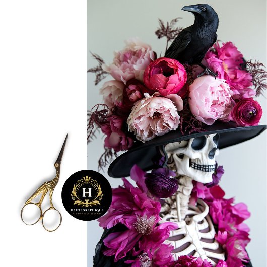 ゴシック骨格フローラスカルレイヴンデクページ 薄葉紙