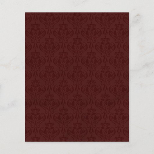 ゴシック骨格フローラ結婚式招待状 (裏面)