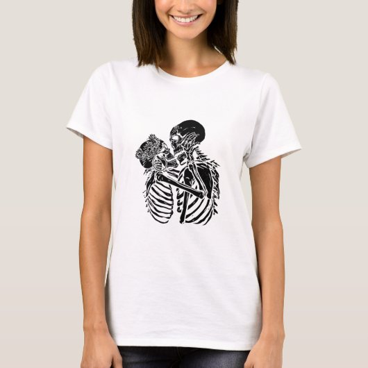 ゴシック骨格愛好家バレンタイン Tシャツ (正面)