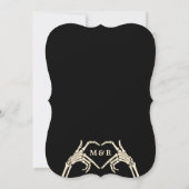 ゴシック骨格結婚カップル 招待状 (裏面)