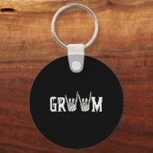 ゴシック骨格結婚新郎たった今結婚しました不気味 キーホルダー (正面)