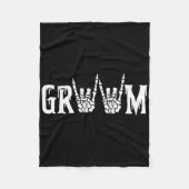 ゴシック骨格結婚新郎たった今結婚しました不気味 フリースブランケット (正面)