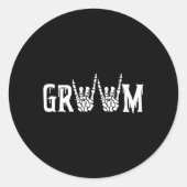 ゴシック骨格結婚新郎たった今結婚しました不気味 ラウンドシール (正面)