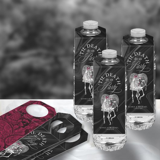 ゴシック骨格'Til DeathパーティーブルゴーニュID866 ボトルネックタグ