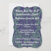 ゴシック骸骨の新婦と新郎のカップル 招待状 (裏面)