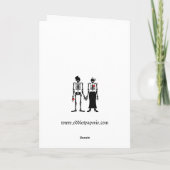 ゴシック骸骨の花嫁と花婿のサンキューカード サンキューカード (裏面)