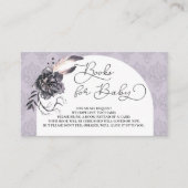 ゴシック魔女ハロウィーン赤ちゃんシャワーブックリクエスト エンクロージャーカード (正面)