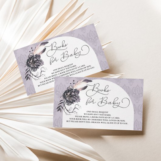 ゴシック魔女ハロウィーン赤ちゃんシャワーブックリクエスト エンクロージャーカード