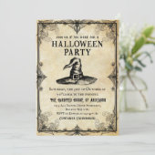 ゴシック魔女大人ハローウィンパーティヴィンテージ 招待状 (スタンド正面)