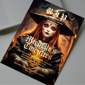 ゴシック魔女30歳の誕生日ハローウィンパーティ 箔招待状