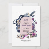 ゴシック魔法ハロウィーン魔女ブライダルシャワーインビタ 招待状 (正面)