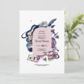 ゴシック魔法ハロウィーン魔女ブライダルシャワーインビタ 招待状 (スタンド正面)