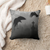 ゴシック鳥 クッション (ブランケット)