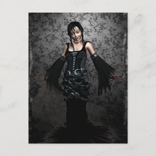 ゴシック黒はがき ポストカード (正面)