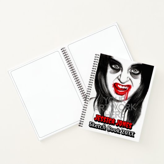 ゴシック10代のガールあなたのアートワーク名フォトスケッチ ノートブック (内部)