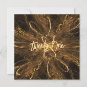 ゴシック21歳の誕生日パーティー風船ライトインビタット 招待状 (裏面)