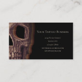 ゴシック3スカルセピアブラウンブラックマカブル 名刺 (裏面)