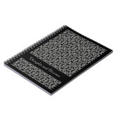 ゴシック6.5x8.75スパイラルノートブック/ブラック ノートブック (左側)