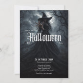 ゴシック・ウィッチ・ハロウィンパーティー招待状 招待状 (正面)