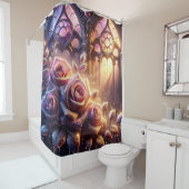 「ゴシック・エレガンス：バラの雨滴」 シャワーカーテン (インサイチュ)