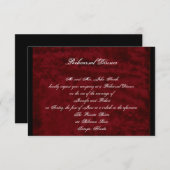 ゴシック·エンジェル·レッド·ビ結婚ロードのリハーサル·ディナー 招待状 (正面/裏面)