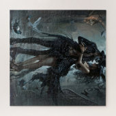 ゴシック カップル 街で抱き合う ジグソーパズル (横)