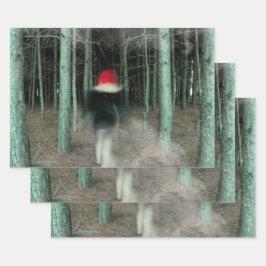 ゴシック・ガール・ブモダンラック・レッド・フォレスト ラッピングペーパーシート