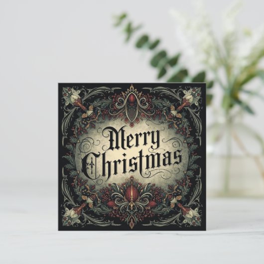 ゴシック クリスマスカード カード (スタンド正面)