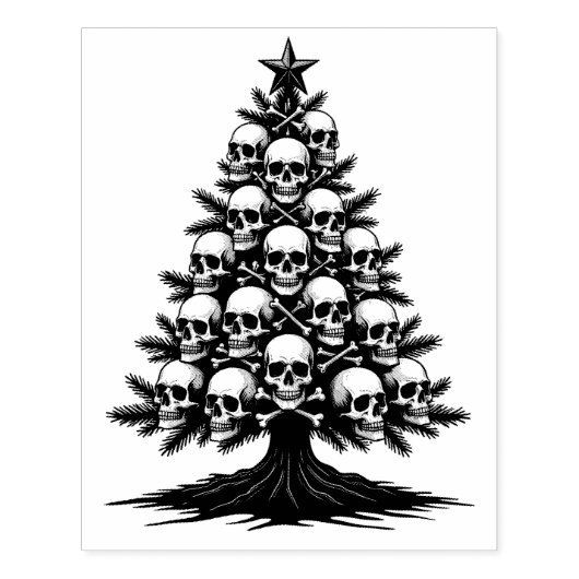 ゴシック・クリスマスツリー II ラバースタンプ (インプリント)