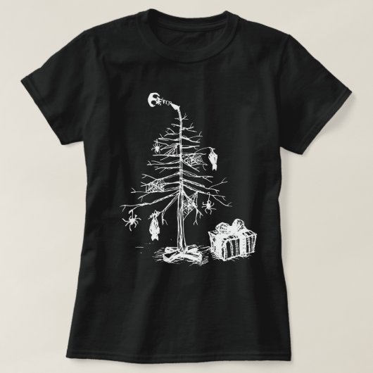 ゴシック・クリスマスツリー Tシャツ (デザイン正面)