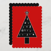 ゴシック+クリスマス+パーティー 招待状 (正面/裏面)