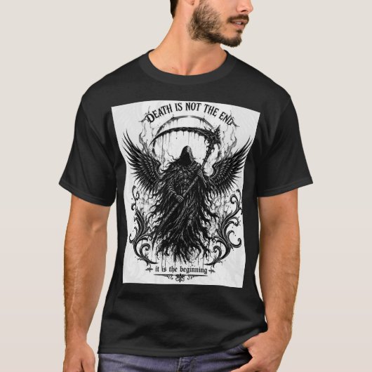 ゴシック・グリムリーパー 死は終わりではない Tシャツ (正面)