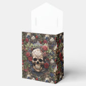 ゴシック ケルト スカル アンド ローズ バイク ウェディング フェイバーボックス (オープン)