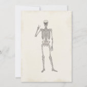 ゴシック ゴス ディイング トゥ パーティ スケルトン ハロウィンパーティー 招待状 (裏面)