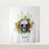 ゴシック サンflower スケルトン タペストリー (正面)