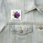 ゴシック シャビー シック パープル & オレンジ フラワー ウェディング 名札 (インサイチュ)