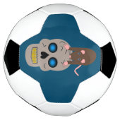 ゴシック スカルとハロウィンのネズミ サッカーボール (回転)